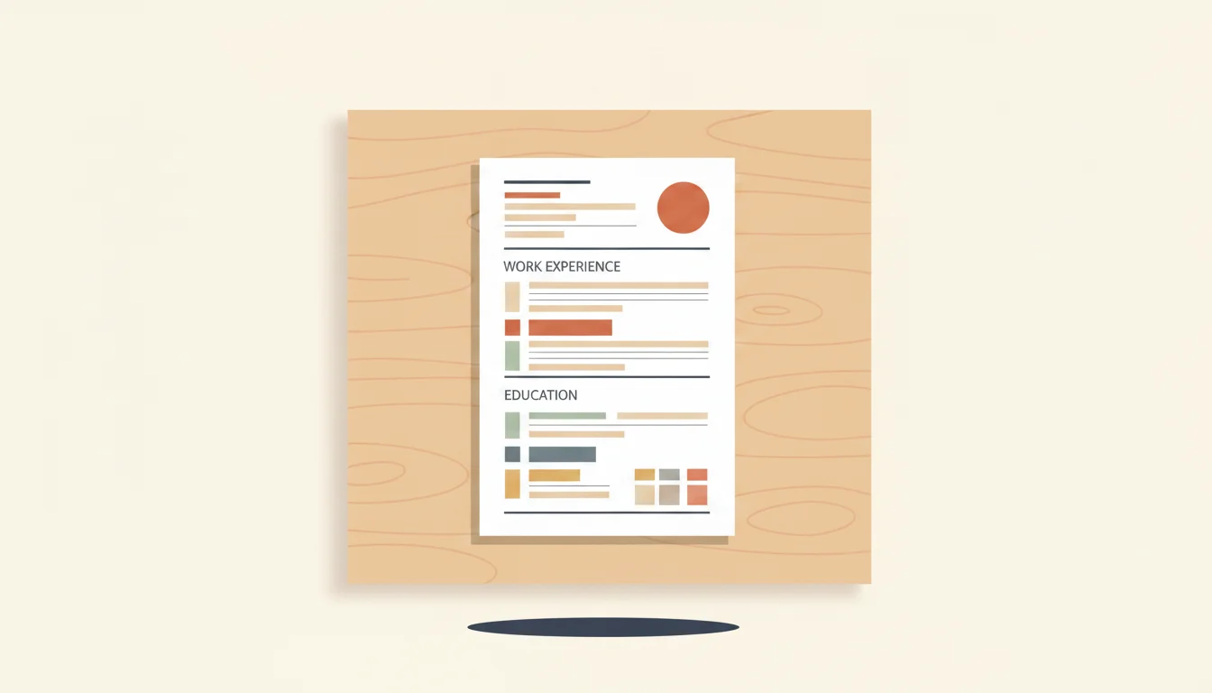 Aufbau eines deutschen tabellarischen Lebenslaufs mit beschrifteten Abschnittsblöcken für Persönliche Daten, Berufserfahrung, Ausbildung und Kenntnisse