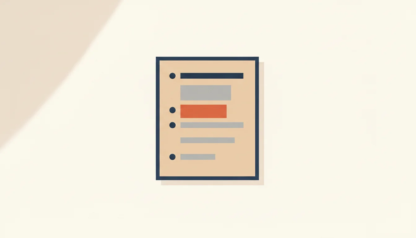 Abstrakte Darstellung eines Anschreibens in vier Blöcken mit farblich hervorgehobenem Mehrwert-Absatz