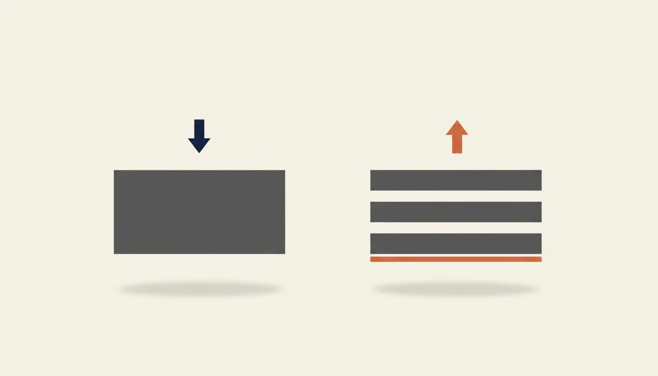 Side-by-side comparison of a dense unstructured personal statement and a clean three-sentence version