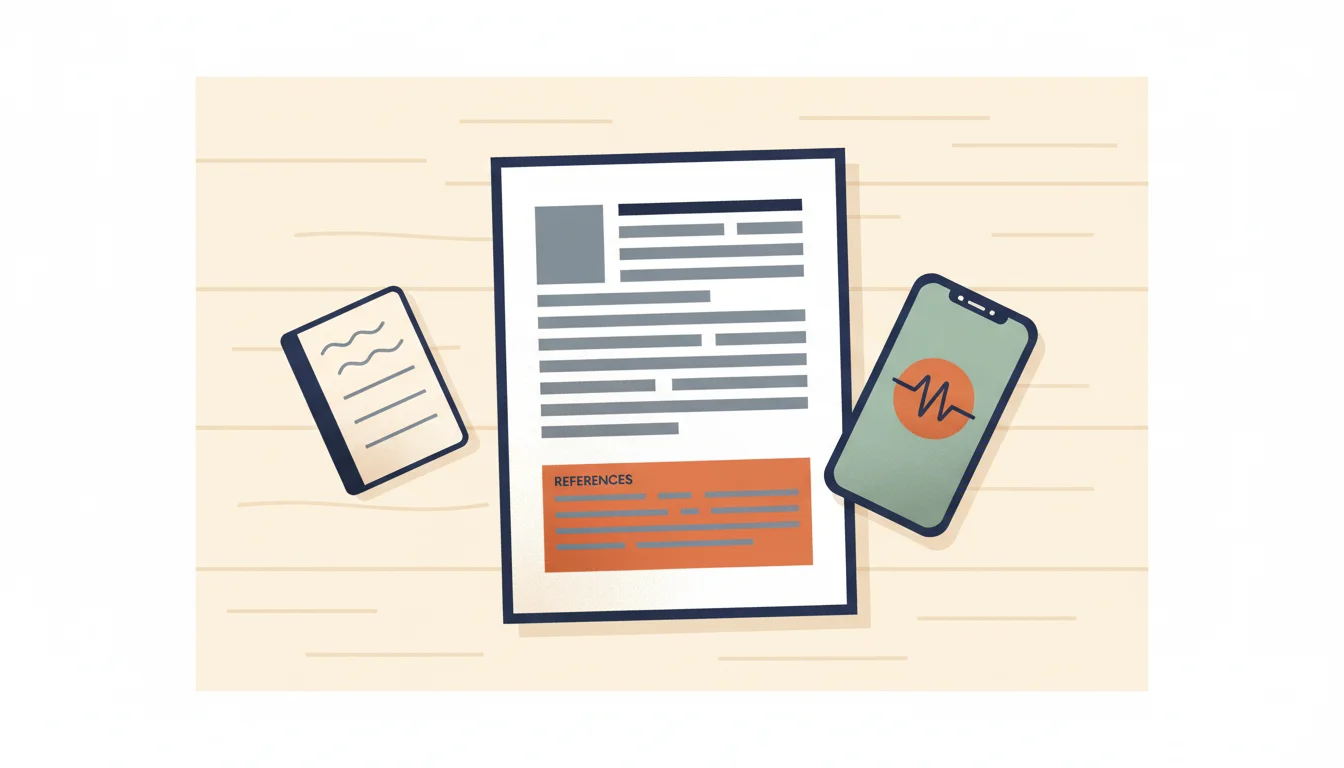 Pöydällä avoin muistivihko ja matkapuhelin, jossa kesken oleva puhelu, vieressä CV-paperi jonka alaosassa rivi merkintöjä