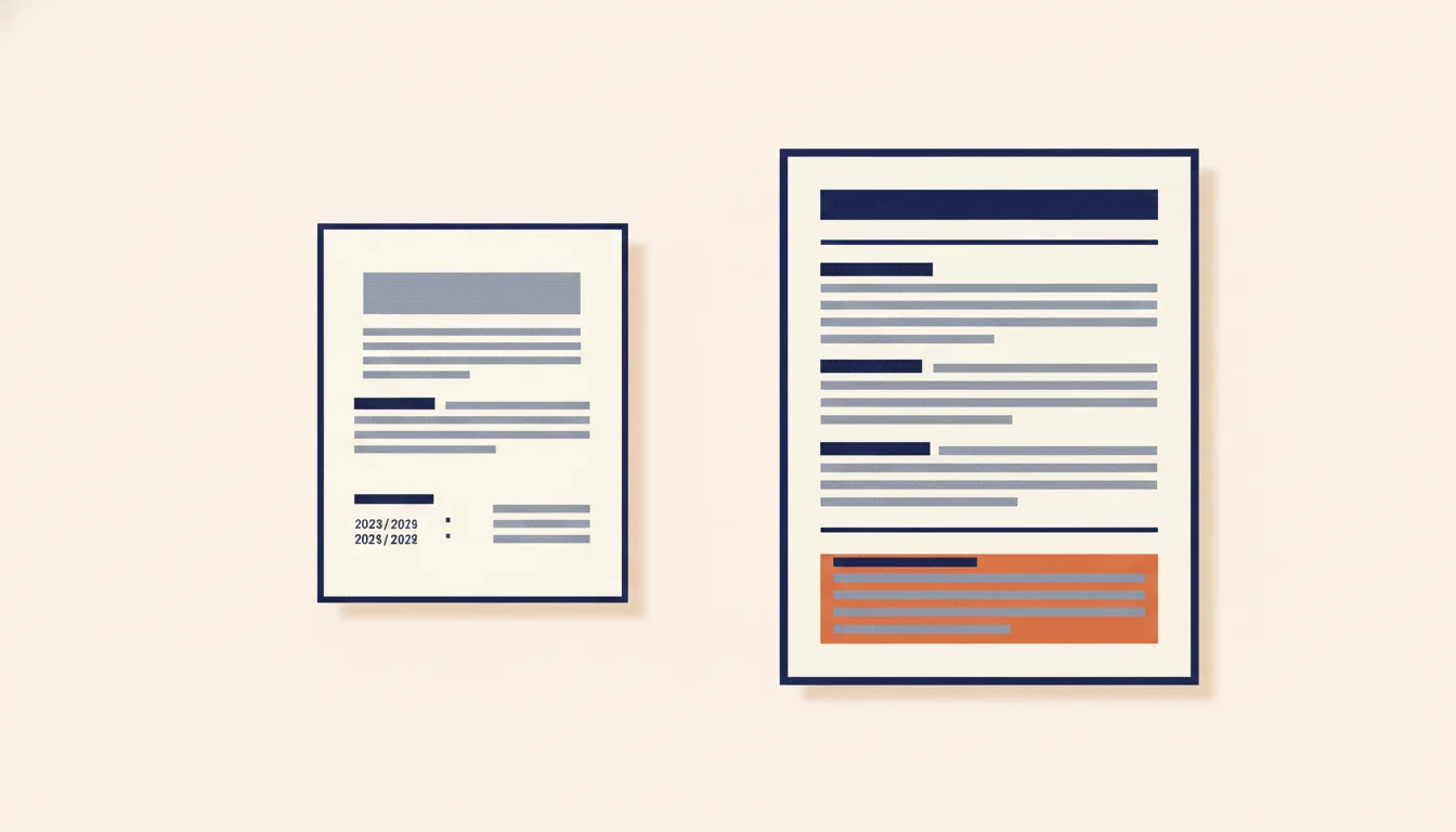 Suppea ja laaja työtodistus rinnakkain